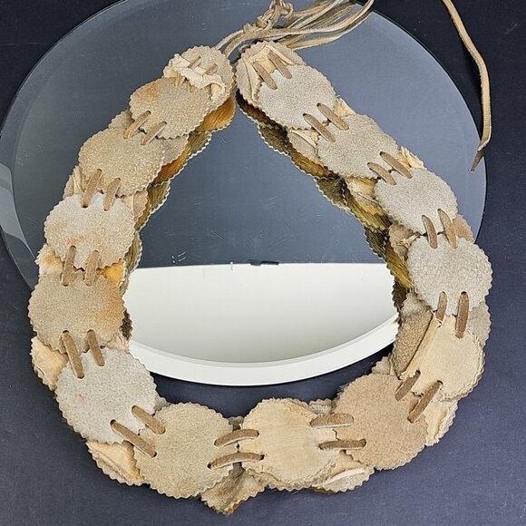 Vintage Deer Hair Belt Vintage Estimated 1950s To 1960s 30in To 36in Waist - Picture 4 of 9